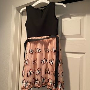 Black and rose gold girls dress